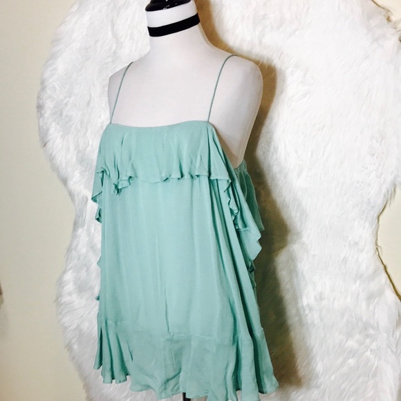 Free People Mint Green Cascade Tank Tops - Picture 3 of 7